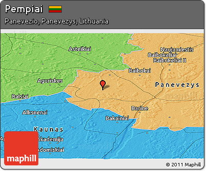 Political Panoramic Map of Pempiai
