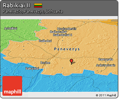 Political Panoramic Map of Rabikiai II