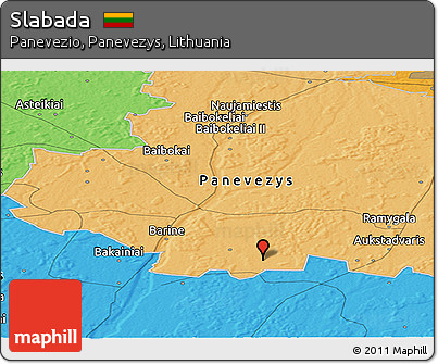 Political Panoramic Map of Slabada