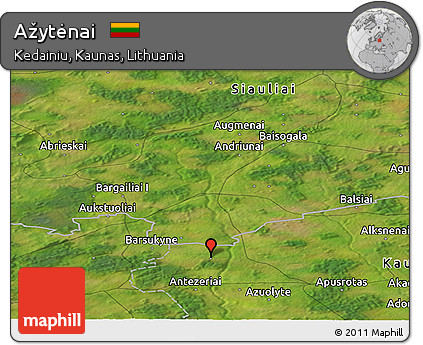 Satellite Panoramic Map of Ažytėnai