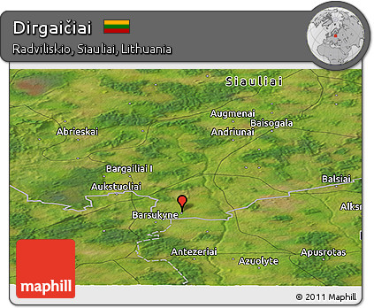 Satellite Panoramic Map of Dirgaičiai