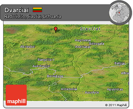 Satellite Panoramic Map of Dvarčiai