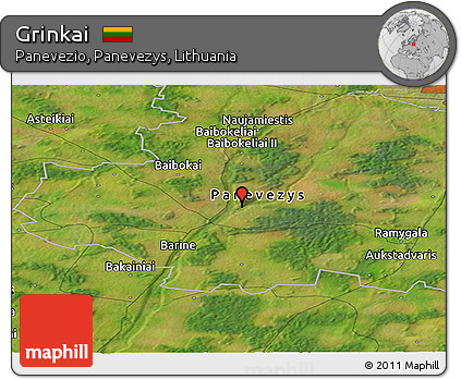 Satellite Panoramic Map of Grinkai