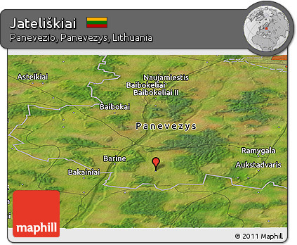 Satellite Panoramic Map of Jateliškiai