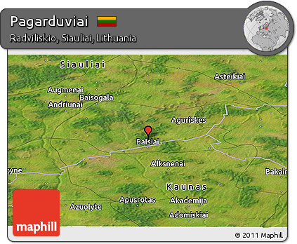 Satellite Panoramic Map of Pagarduviai