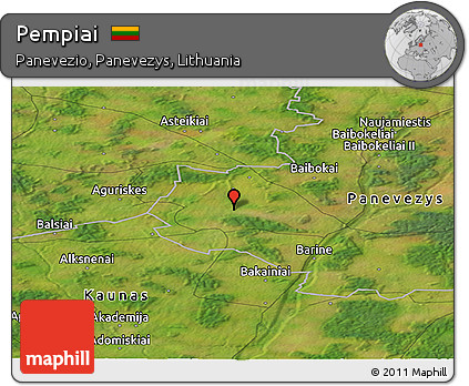 Satellite Panoramic Map of Pempiai
