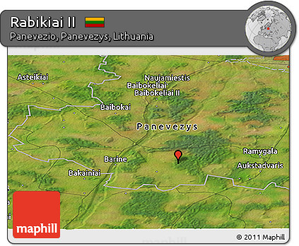 Satellite Panoramic Map of Rabikiai II