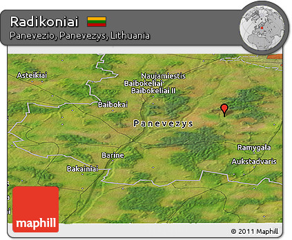 Satellite Panoramic Map of Radikoniai