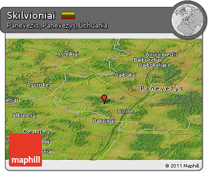 Satellite Panoramic Map of Skilvioniai