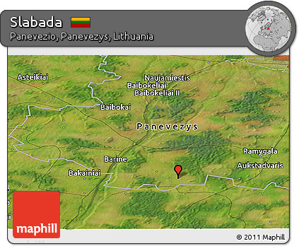 Satellite Panoramic Map of Slabada