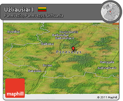 Satellite Panoramic Map of Užliaušiai I