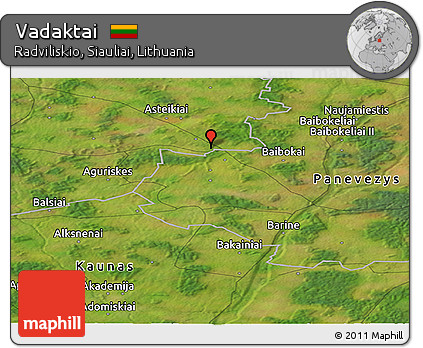 Satellite Panoramic Map of Vadaktai