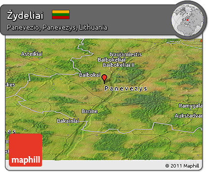 Satellite Panoramic Map of Žydeliai