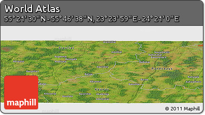 Satellite Panoramic Map of the Area around 55° 34' 4" N, 23° 52' 30" E