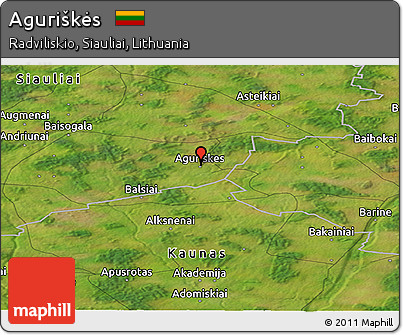 Satellite Panoramic Map of Aguriškės