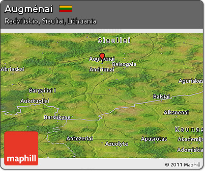 Satellite Panoramic Map of Augmėnai