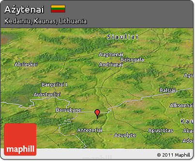 Satellite Panoramic Map of Ažytėnai