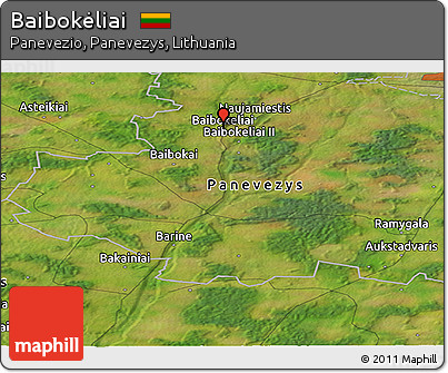 Satellite Panoramic Map of Baibokėliai