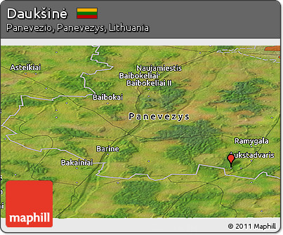 Satellite Panoramic Map of Daukšinė
