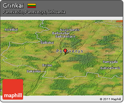 Satellite Panoramic Map of Grinkai