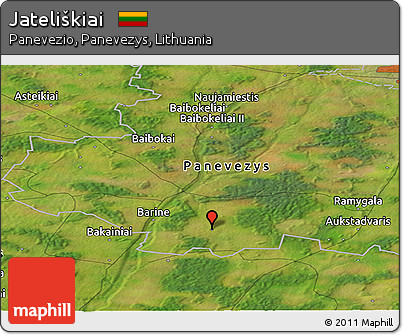 Satellite Panoramic Map of Jateliškiai