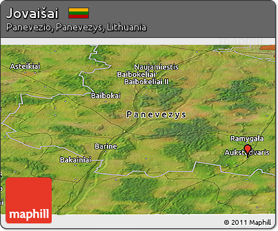 Satellite Panoramic Map of Jovaišai