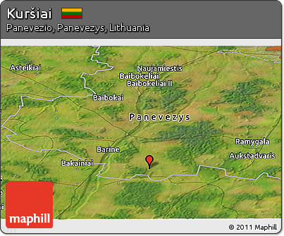 Satellite Panoramic Map of Kuršiai