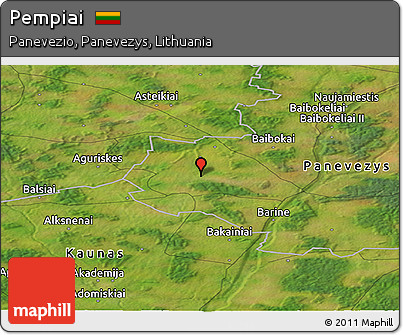 Satellite Panoramic Map of Pempiai