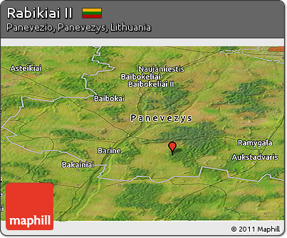 Satellite Panoramic Map of Rabikiai II