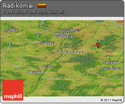 Satellite Panoramic Map of Radikoniai