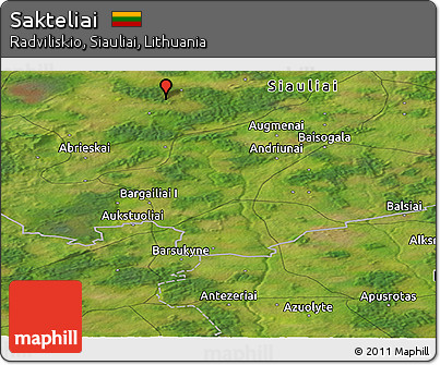 Satellite Panoramic Map of Sakteliai