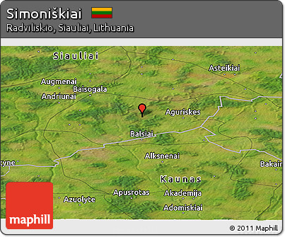 Satellite Panoramic Map of Simoniškiai