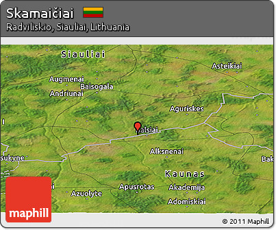 Satellite Panoramic Map of Skamaičiai
