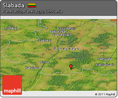 Satellite Panoramic Map of Slabada