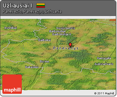 Satellite Panoramic Map of Užliaušiai I