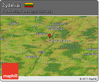 Satellite Panoramic Map of Žydeliai