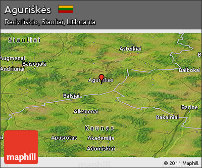 Satellite Panoramic Map of Aguriškės