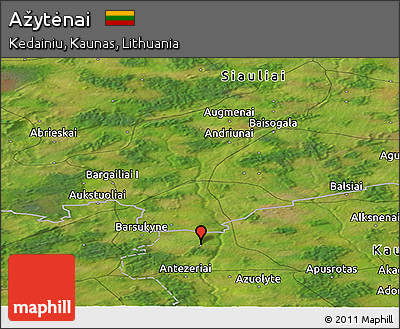 Satellite Panoramic Map of Ažytėnai