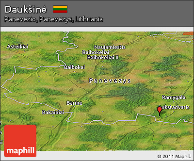 Satellite Panoramic Map of Daukšinė