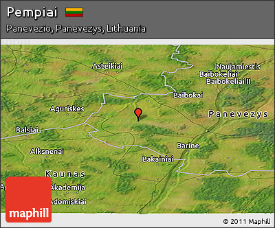 Satellite Panoramic Map of Pempiai