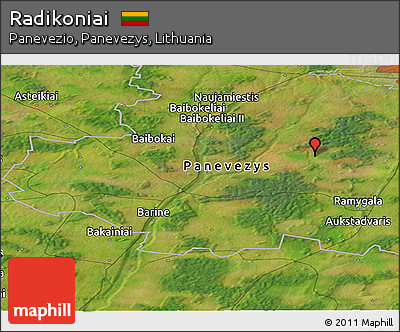 Satellite Panoramic Map of Radikoniai