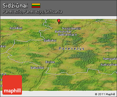 Satellite Panoramic Map of Sidžiūnai