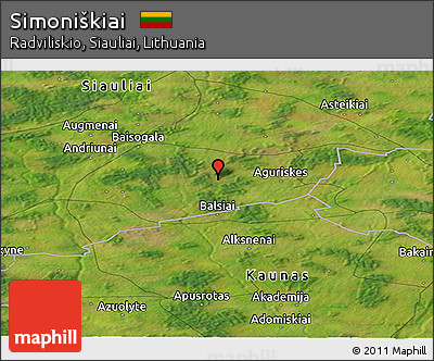 Satellite Panoramic Map of Simoniškiai