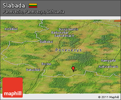 Satellite Panoramic Map of Slabada