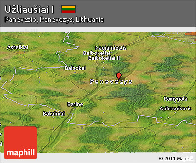 Satellite Panoramic Map of Užliaušiai I