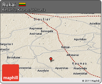 Shaded Relief Panoramic Map of Rukai
