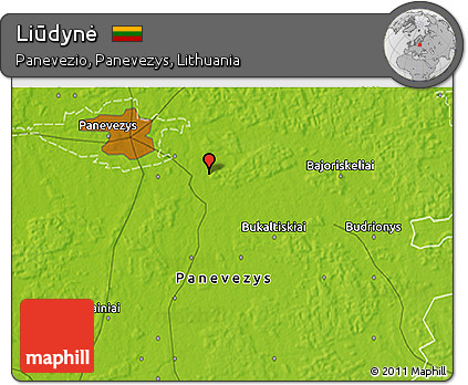 Physical 3D Map of Liūdynė