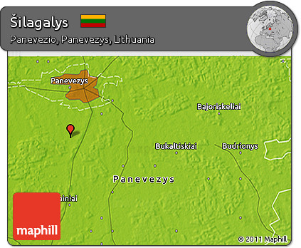 Physical 3D Map of Šilagalys