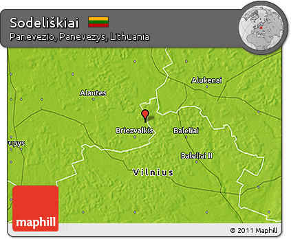 Physical 3D Map of Sodeliškiai