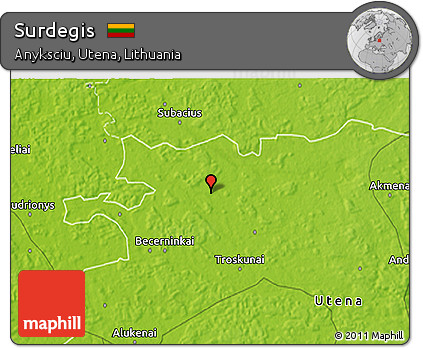 Physical 3D Map of Surdegis